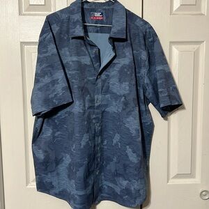 PGA Tour course essential men's blue camo golf shirt Blue size XXL 2XL